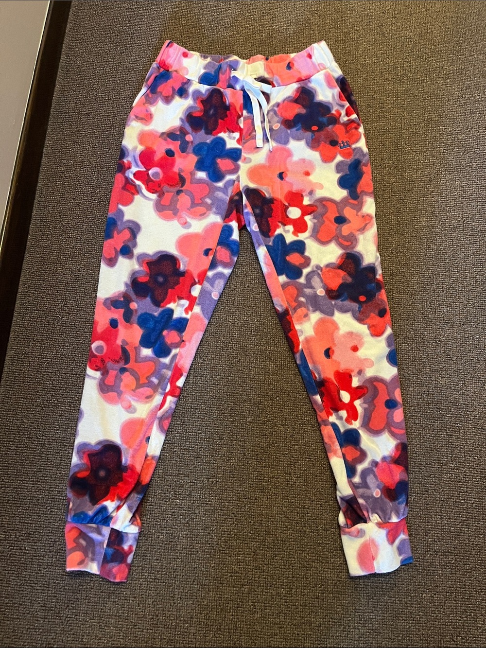 Juicy Couture Colourful Floral Print Terry Cloth Jogger Pants